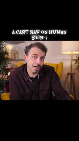 A cast saw on human skin-3