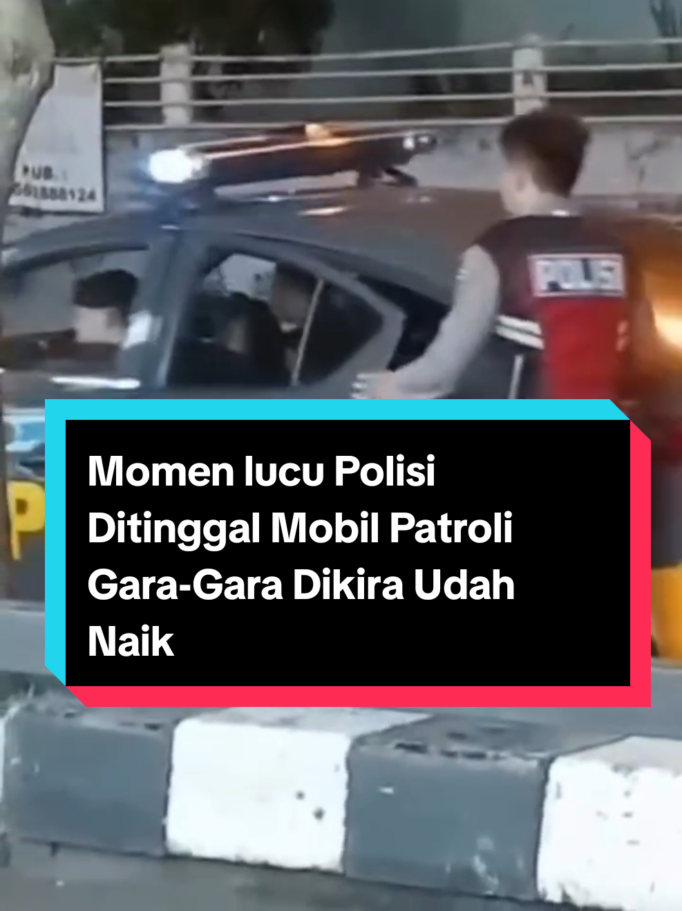 Ketika temanmu nggak sabar, tapi kamu masih sibuk beresin barang,Polisi ini ketinggalan mobil patroli karena rekannya sudah tancap gas duluan.  #PolisiKocak #KetinggalanPatroli #MomenLucu
