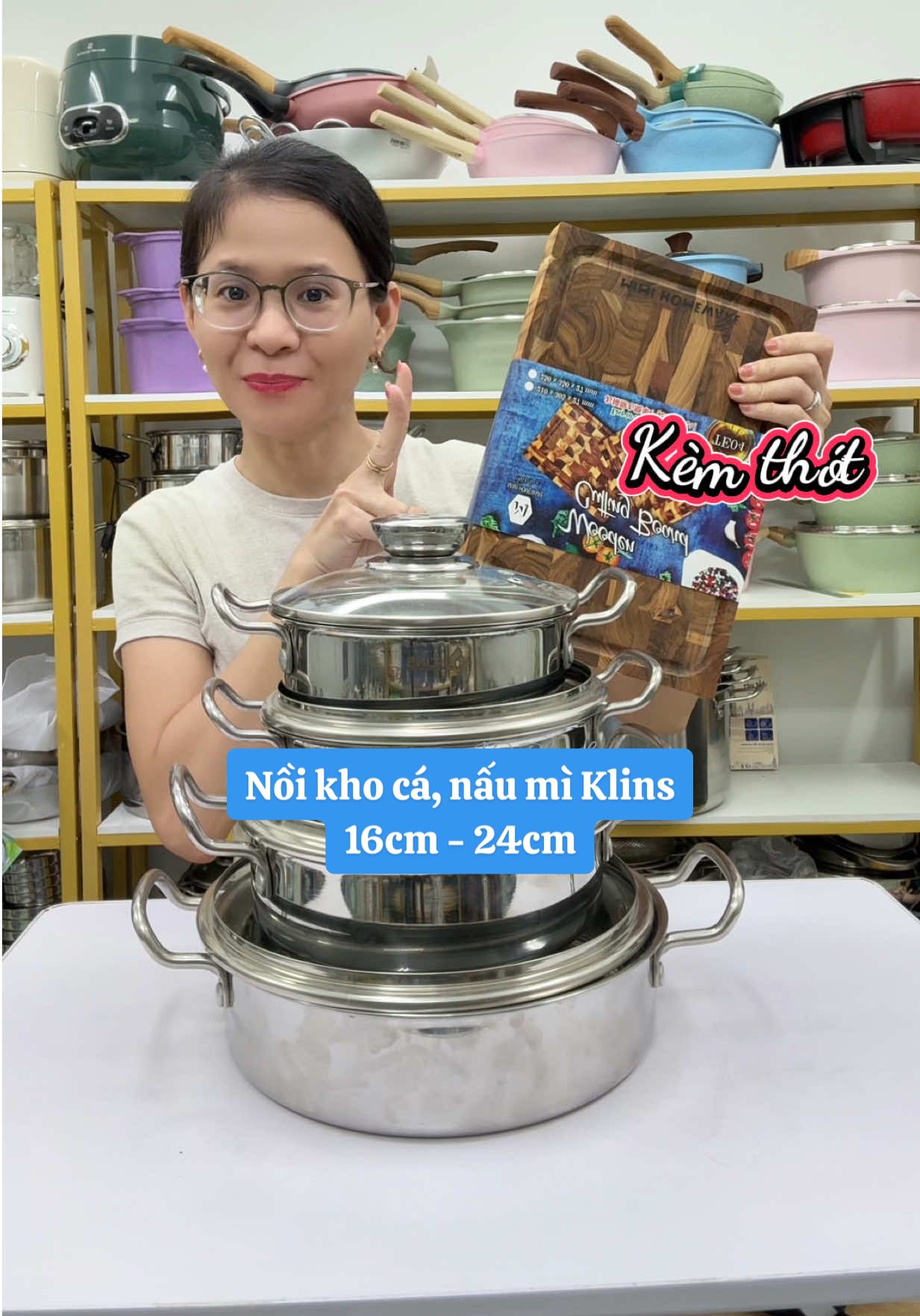 Nồi inox kho cá, nồi nấu mì, nồi lẩu inox Klins #salengaydoi #giadungphuclong #sale1111 #noikhoca #noinaumi #noilau 