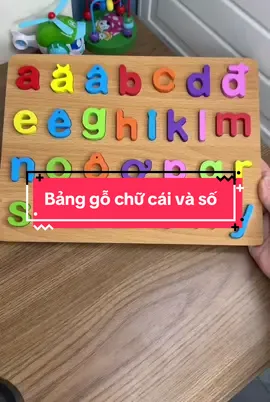 Bảng gỗ chữ cái và số cho bé đây ạ…!!! #banggo #dochoibanggo #chucaitiengviet #dochoitreem #dochoithongminh 