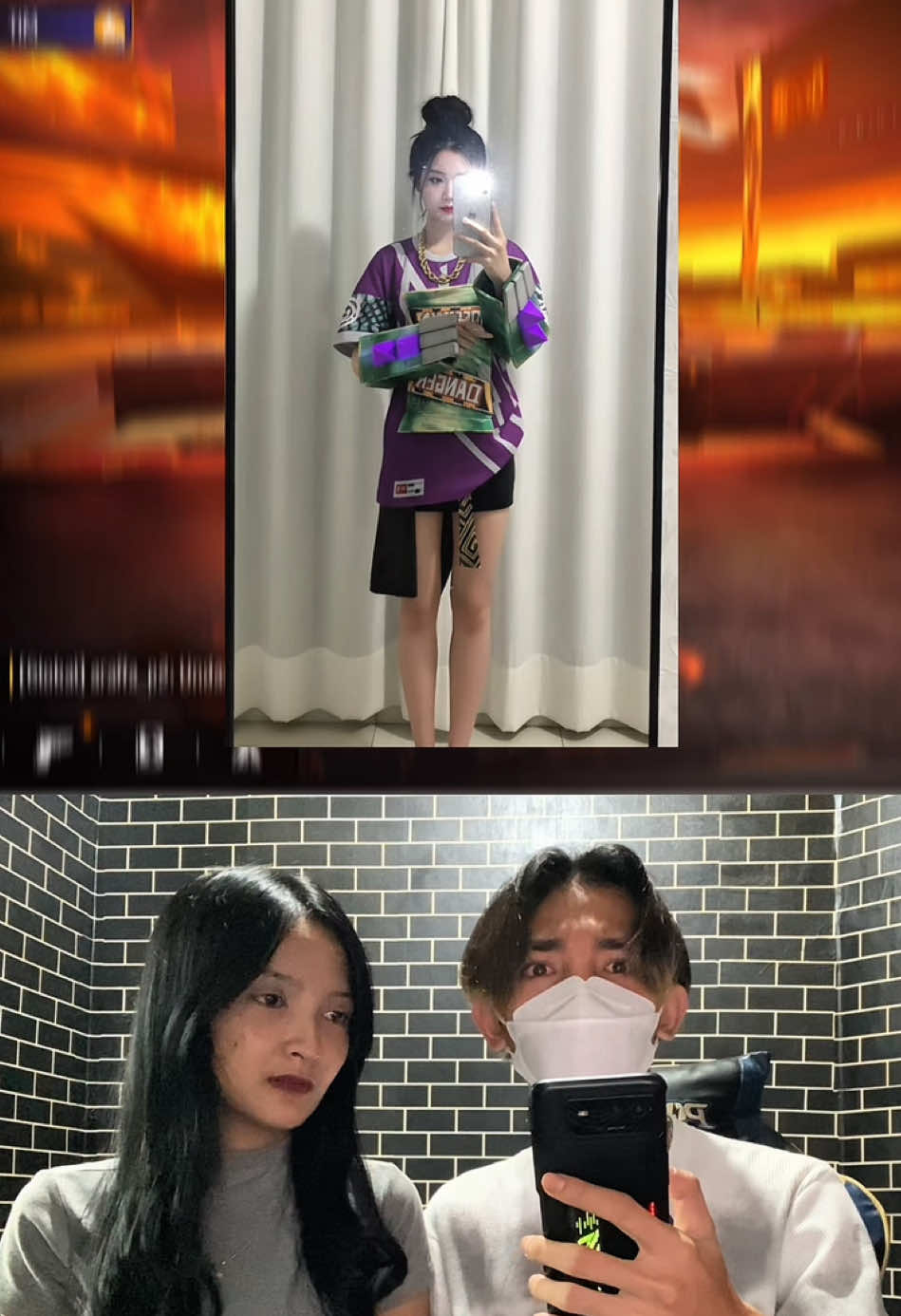 trend baru pakai baju ff keren banget😱