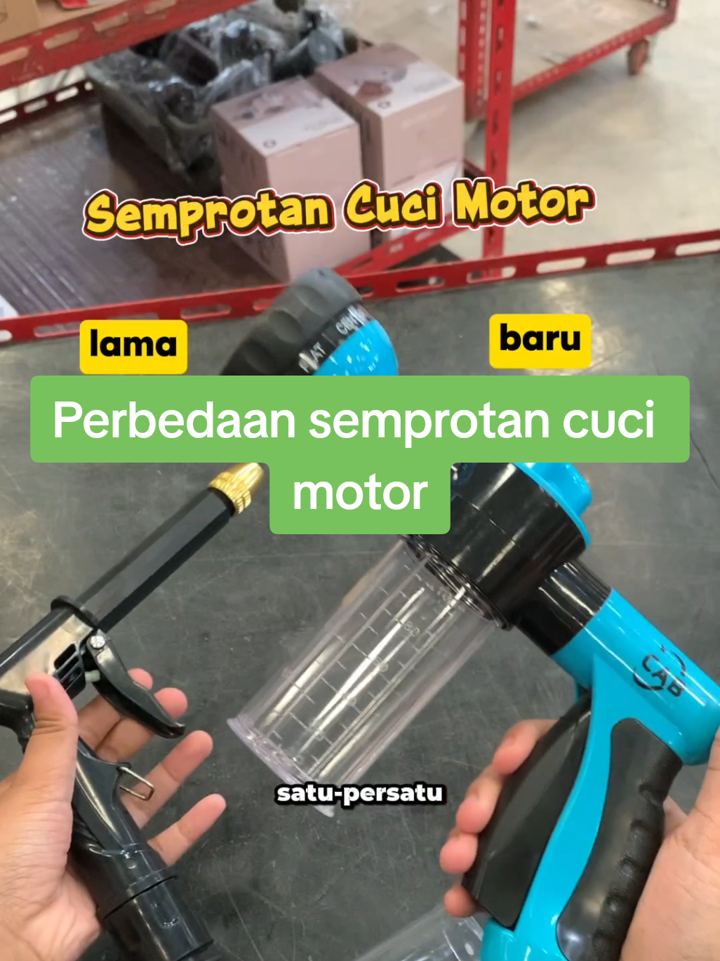 Semprotan cuci motor model lama dan model baru #kepalasemprotan #semprotancucimotor 