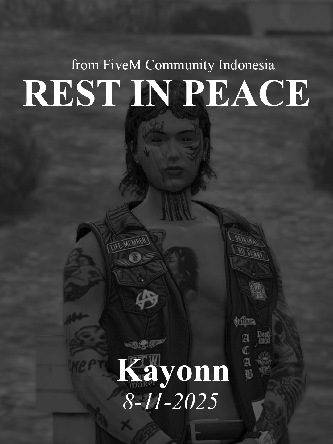 Komunitas GTA 5 Roleplay Indonesia, khususnya keluarga besar SOA cabang HOPE INDONESIA dan Last Paradise Roleplay, tengah berduka atas kepergian Mas kayon. Sosok asal Indonesia yang dikenal karena kehangatan dan semangatnya telah meninggalkan kita semua. Kepergiannya meninggalkan luka mendalam di hati semua yang mengenalnya. Terima kasih, Mas Kayon, atas semua memori dan cerita indah yang telah kau bagikan. Meski perjalananmu telah usai, kenangan dan semangatmu akan terus hidup bersama kami. Selamat jalan, Mas Kayon. Doa kami menyertaimu. #soa #hopeindonesia #lastparadise #rip #fivem