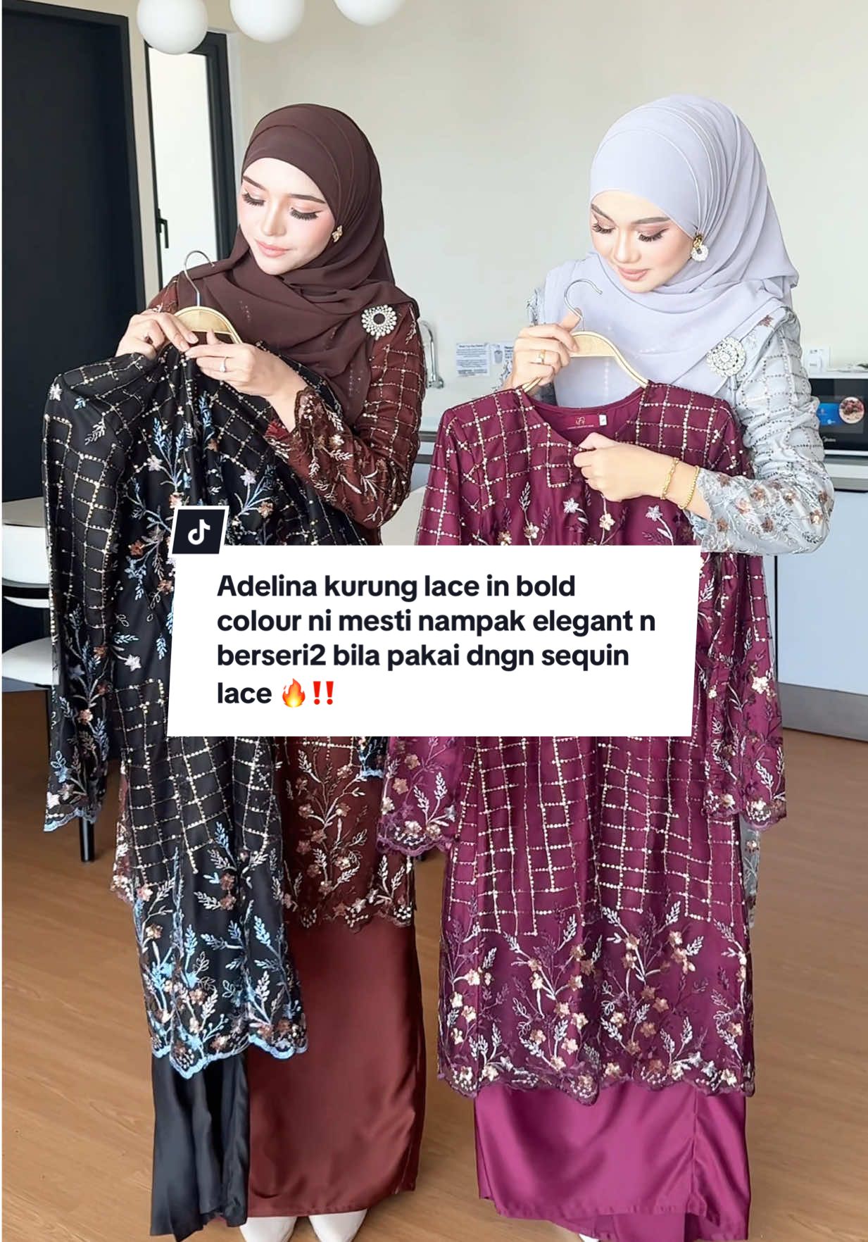 Adelina kurung lace in bold colour ni mesti nampak elegant n berseri2 bila pakai dngn sequin lace auto org puji cantik 🥰🔥 Kalau nak jom masuk live launching esok Isnin jam 9pagi 📍 #nfhboutiquegallery #bajukurung #kurung #bajuwanita #kurungcantik 