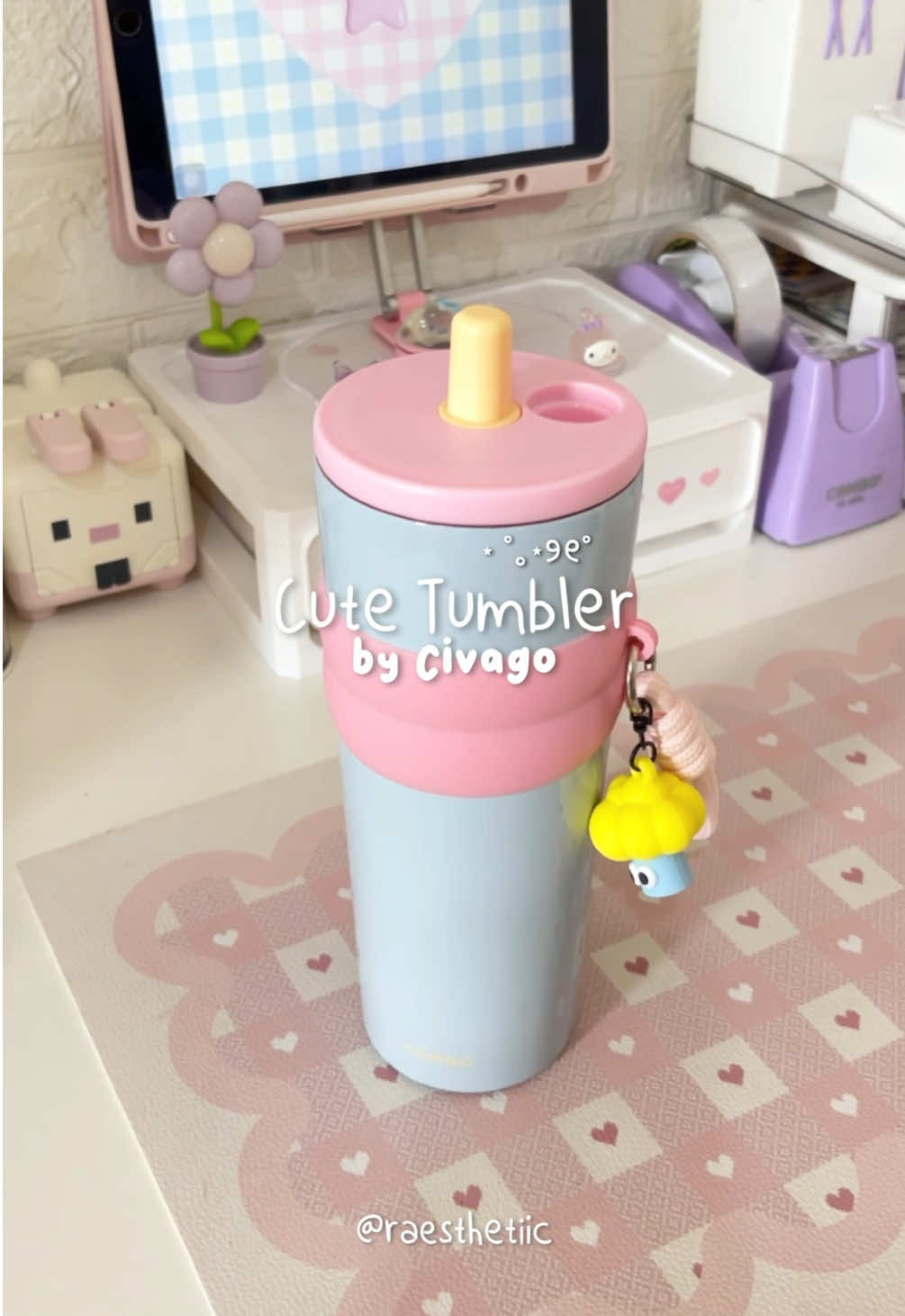 so cuteee  👀🩵💗#TumblerCIVAGO #tumbler #botolminum #tumblerviral #tumblerstainlessteeel 