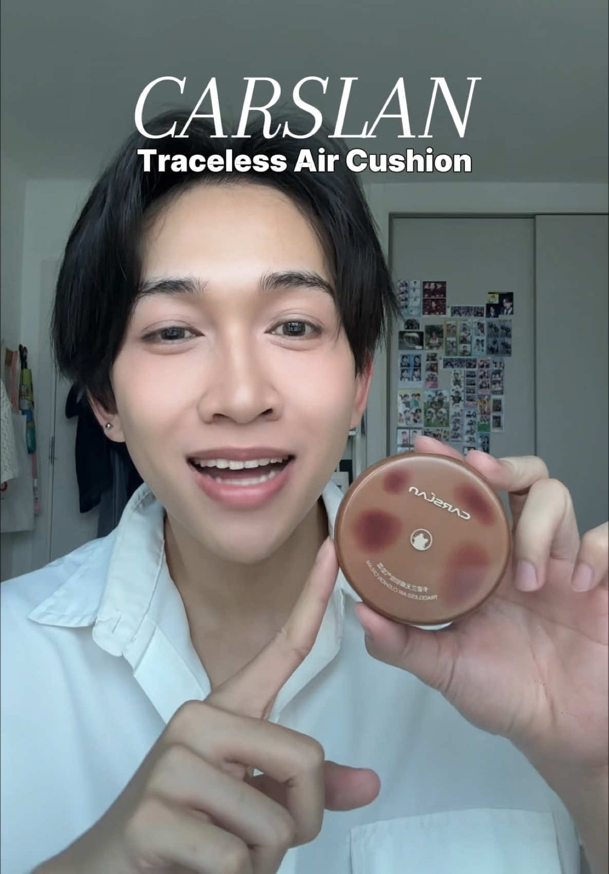 ต้องบอกว่าใช้ขึ้นกล้องจริงๆ ตัวนี้ผิวคือที่1 ใช้ไม่ทำงานทุกวันเลย🥹🫶🏻 #carslan #คลาสแต่งหน้า #คุชชั่น #งานผิว #boymakeup 