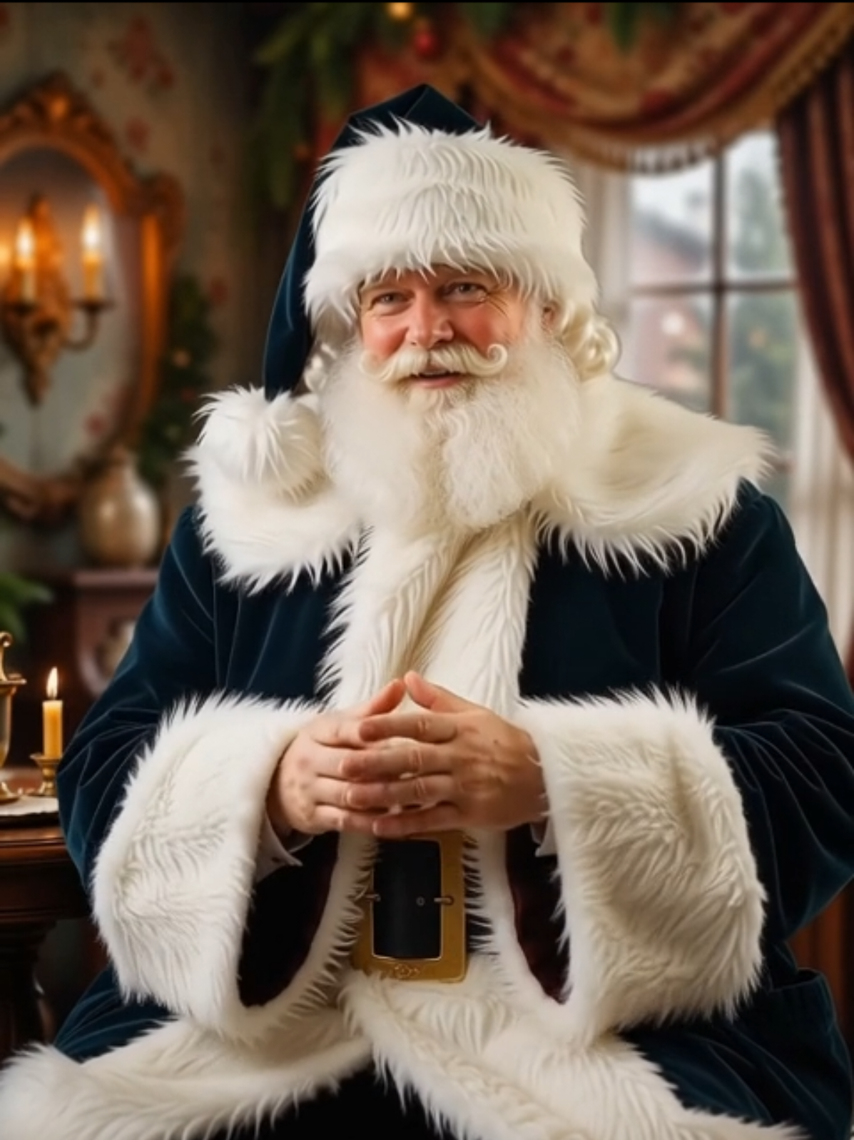 Santa's Blue? Y si ... Santa Claus fuera Azul? #santaclaus #christmas #christmasdecor #holidays #santascoming 