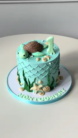 Cuteee 🐢 #cake #cakedecorating #birthdaycake #caketok 