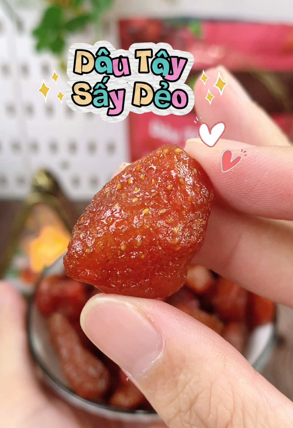Dâu Tây✨🍓✨Mara Sấy Dẻo Nguyên Quả 8 phần ngọt 2 phần chua dịu ngonnn..🥰 #dautaysaydeo #dautay #taithongbakery #chiendichnhasangtao  #tiktokshop1111 