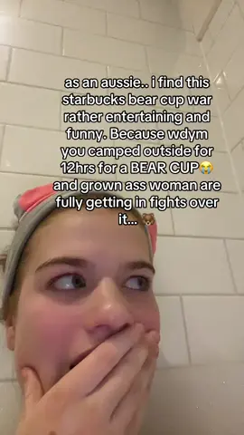 I swear americans are not real… like the cup is cute and all but im sure we can buy it off shein in like 3 days!!! 😂#bearista #starbucks #starbucksbearista #america #consumerism 