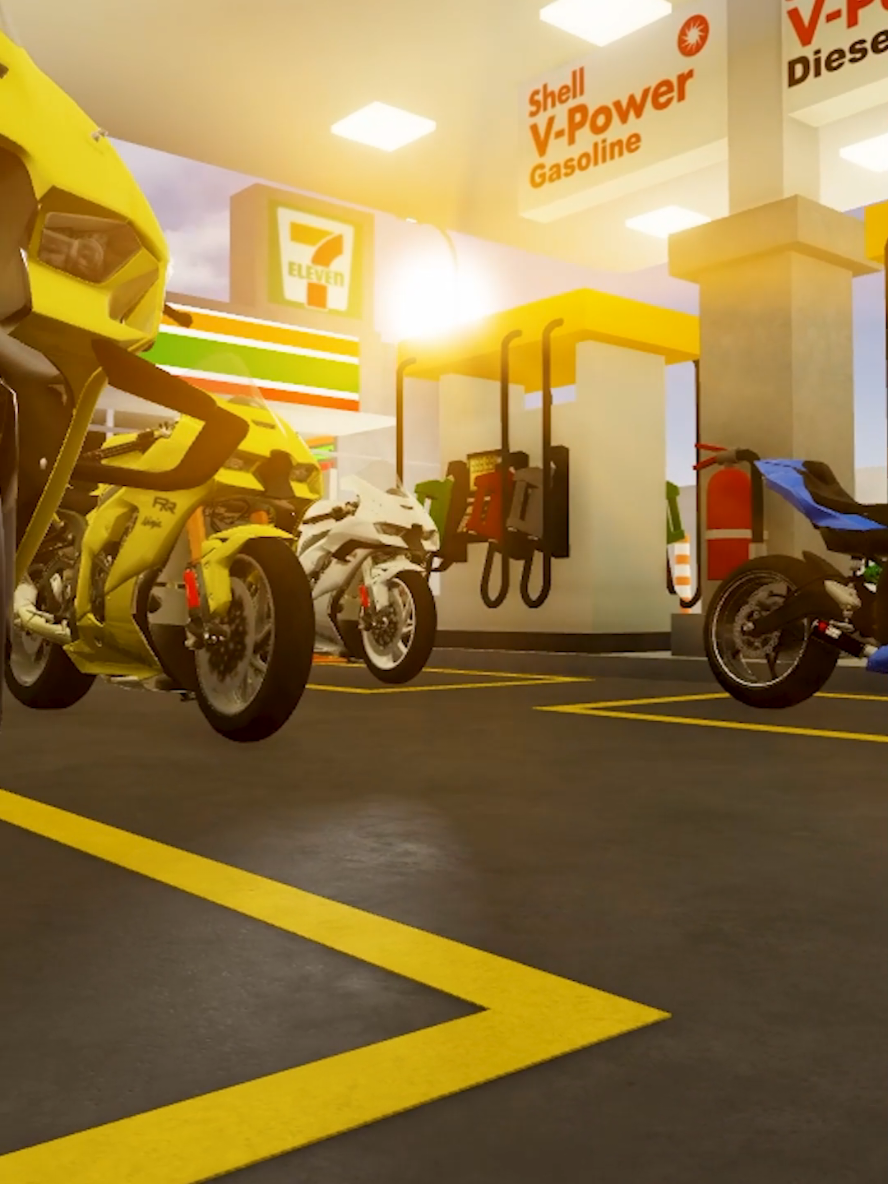 cinematic motorcycle at Shell gas station . . . #roblox #robloxfyp #mtp #cinematic #fyp 