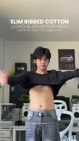 Slim Ribbed Cotton Long Sleeve from @WKNDS Wear >> #longsleeve#longsleeveformen#ribbedlongsleeve#affordablefashion #longsleeveoutfit 