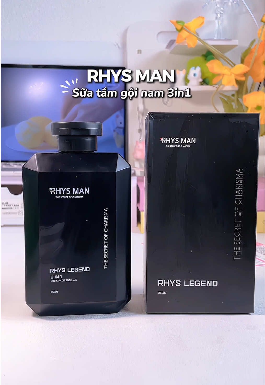 Sữa tắm gội 3in1 hương nước hoa dành cho nam thơm muee luôn í nè #suatamhuongnuochoa #suatamgoi3in1 #tamgoinam #rhysman #suatamgoirhysman 