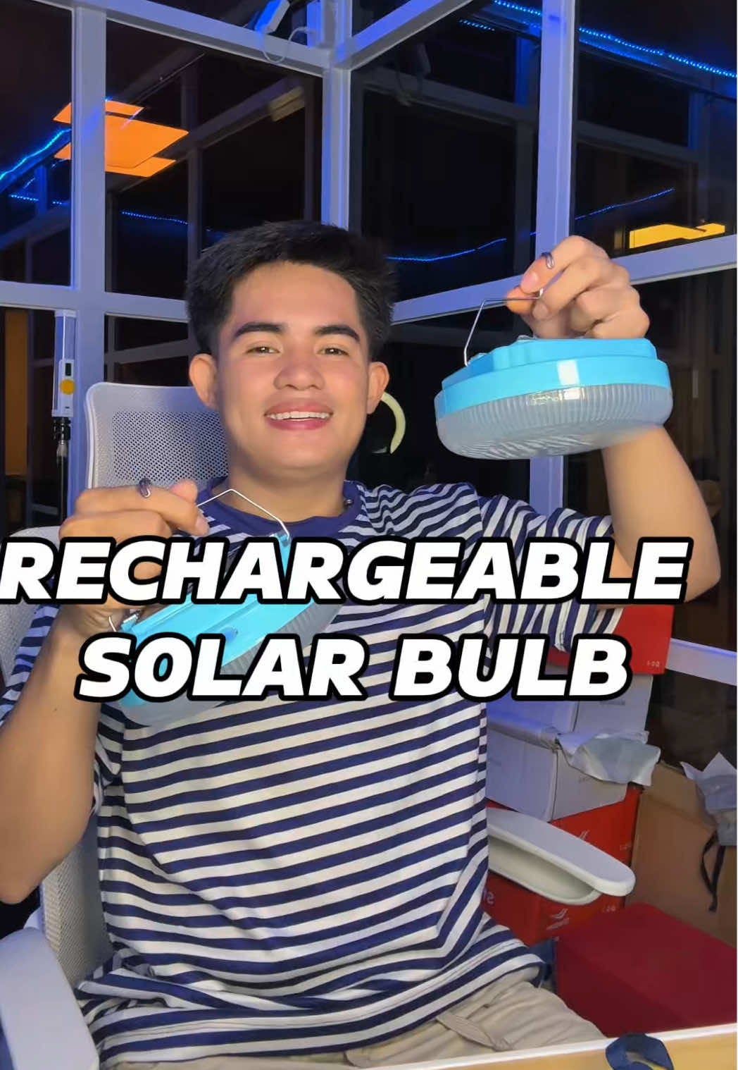 Grabe apakalakas pala nito😳 #solarlight #solarlightbulb #lightbulb #bulb #solar 