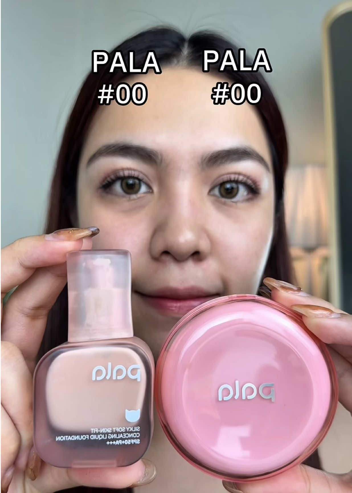 เทียบสี คุชชั่นกับรองพื้นของPala#pala #รองพื้น #คุชชั่น #คุชชั่นพาลา 