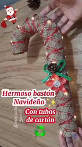 baston navideño para decorar tu casa.