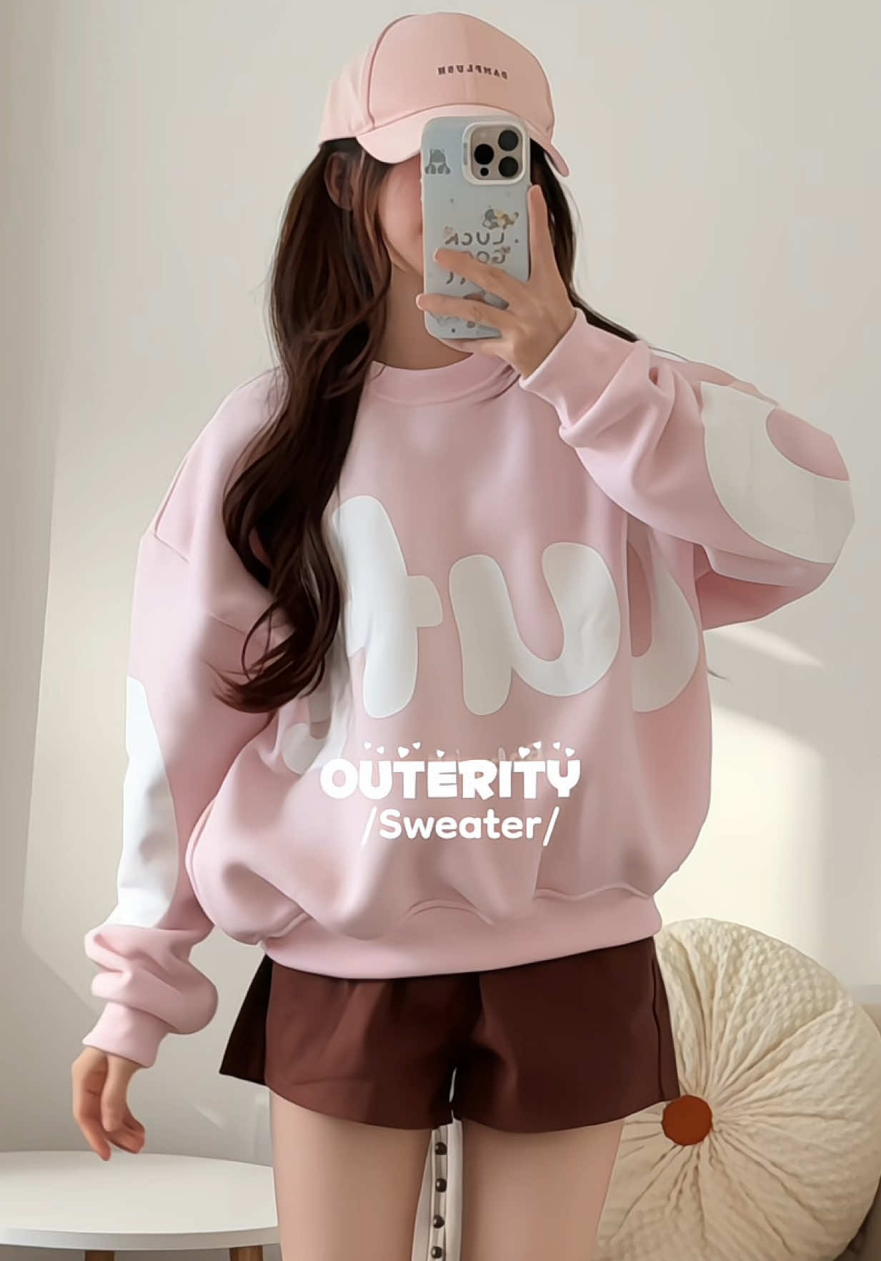 Áo hồng xinhh lắm 🎀 #reviewlamdep #outfit #sweater #outerity #outfitideas 
