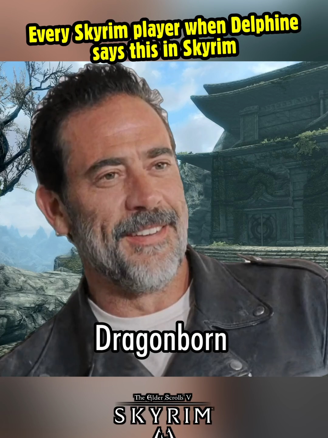 Delphine must know she's an essential character in Skyrim! #gaming #gamingmemes #skyrim #skyrimmemes