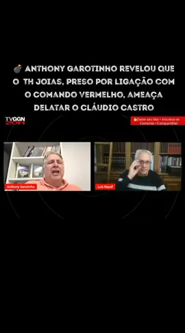 💣 O ex-governador Anthony Garotinho revelou que o ex-deputado TH Joias, preso por ligação com o Comando Vermelho, ameaça delatar o governador Cláudio Castro e outras autoridades do Rio de Janeiro. Segundo Garotinho, o caso pode expor uma rede de articulação entre política e crime organizado. 🕵️‍♂️ Quem é TH Joias? Thiego Raimundo dos Santos Silva, conhecido como TH Joias, foi deputado estadual pelo MDB e está preso desde setembro de 2025 por: - Intermediar compra e venda de armas para o Comando Vermelho.   - Lavagem de dinheiro, com aquisição de carros de luxo, joias e equipamentos antitanque.   - Relações com líderes do tráfico em comunidades como Complexo do Alemão, Maré e Cidade de Deus. 🔥 O que Garotinho revelou: Em entrevista à TV GGN e em postagens nas redes sociais, Garotinho afirmou que TH Joias está prestes a se tornar “homem-bomba”: > “Se não sair da cadeia até o fim de novembro, conforme combinado, ele vai entregar tudo o que sabe.” Segundo Garotinho, TH Joias teria informações comprometedoras sobre Cláudio Castro (PL-RJ) e Rodrigo Bacellar, presidente da Alerj. Ele também sugeriu que a chacina que deixou 121 mortos nos complexos da Penha e do Alemão pode ter sido uma “queima de arquivo”. 📸 Fotos comprometedoras: Internautas compartilharam imagens de Cláudio Castro ao lado de TH Joias, reforçando suspeitas sobre a proximidade entre o governador e o ex-deputado. ⚠️ Operação Carbono Oculto: A revelação de Garotinho se soma à Operação Carbono Oculto, que investiga conexões entre o crime organizado e empresas ligadas a políticos, incluindo Ciro Nogueira. THJoiasVaiFalar GarotinhoNaVeia FatoNãoÉFake CompartilhaEssa ViralizaJá CláudioCastroExplica CrimeEPolítica CarbonoOculto