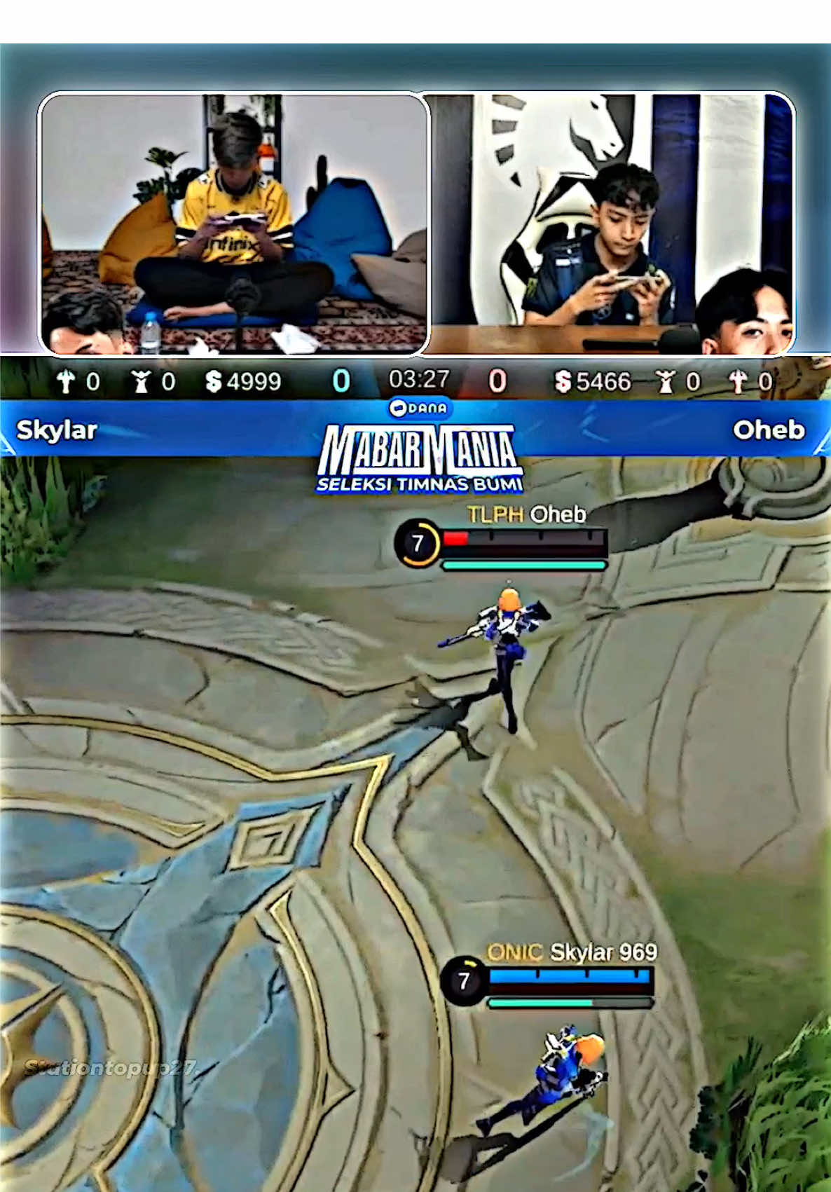 highlight • skylar vs oheb | by1 mabar mania seleksi timnas bumi• #onicskylar #tlphoheb #dana #MLBB #fypツ 