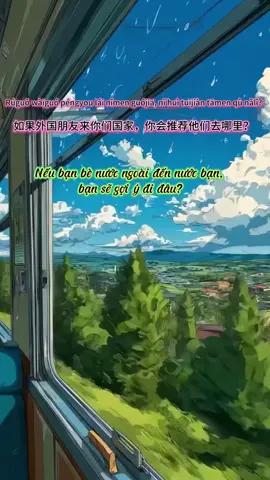 Bài nói mẫu HSKK trung cấp (HSK3-4) 如果外国朋友来你们国家，你会推荐他们去哪里？#tiengtrungmoingay #tiengtrungonline #hsk #learningchinese #luyennghetiengtrung 