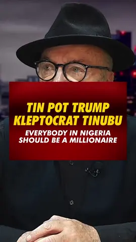 TIN POT TRUMP KLEPTOCRAT TINUBU Everybody in Nigeria should be a millionaire Follow #MOATS 497