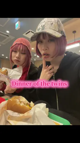 最後なんて言ってるか聞こえた？ McDonald’s is seriously good.😉❤️‍🔥#Twins #双子 #ASP 