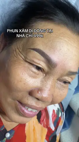 Hoàn thành xong ca lông mày sợi đầu phun đuôi cho cô khách U60 tại Bình Dương ☎️0965757558 #phunxamtainha #phunxamthammy #dieukhacchanmay #phunlongmay #phunmoi 