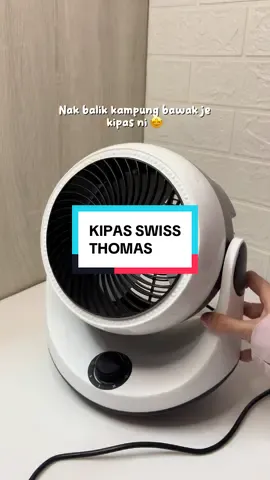 Angin kuat & bunyi senyap!🌬️ Kipas Swiss Thomas ni tahan lama & sesuai untuk rumah atau travel🔥 #kipas #swissthomas #kipasmurah #racuntiktok #fyp 