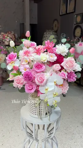 Hoa Lụa mix hoa sáp thơm xinh đẹp 🌷🌸💕 #hoalua #hoaluacaocap #langhoa #binhhoadep #hoadep 