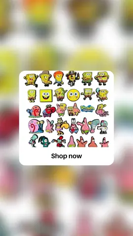 SpongeBob Shoe Charms just vibin’ on your clogs like they own the place 🧽✨ lowkey making every step a whole mood. #SpongeBobAccessories #ShoeCharms #CartoonVibes #ClogDecor #PVCAccessories