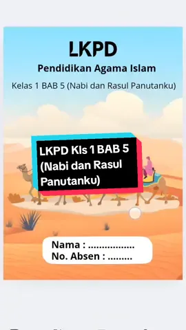 LKPD Kls 1 BAB 5 (Nabi dan Rasul Panutanku) #pembelajarankreatif #pembelajaran #guru #fyppppppppppppppppppppppp #lkpd #lkpdpai #lkpdpaibp 
