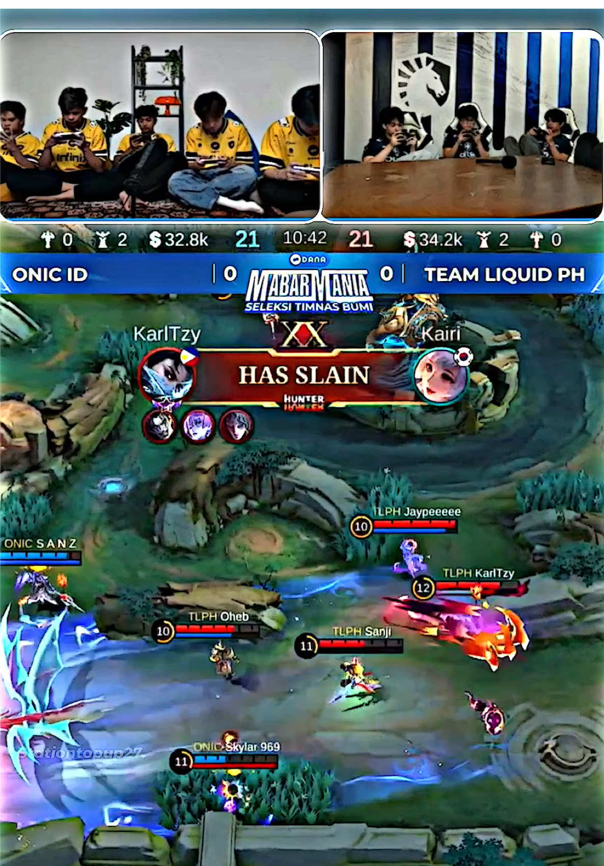 highlight • onic vs tlph | random role game 1 mabar mania seleksi timnas bumi• #onicesport #tlph #dana #MLBB #fypツ  