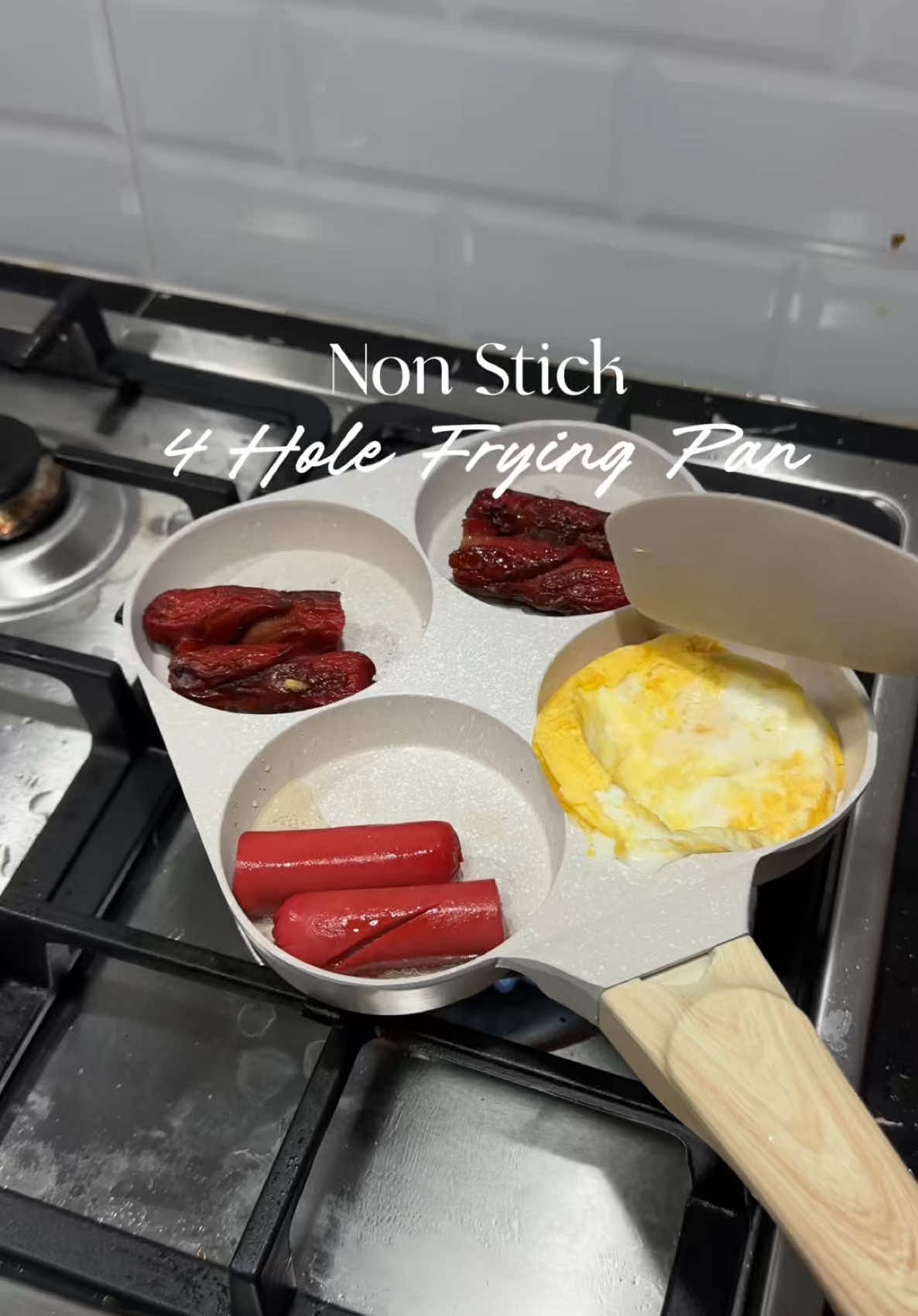Non Stick frying pan for egg and pancake ! 🍳🧇 #fryingpan #nonstickpan #4holefryingpan #cookingpan #cooking