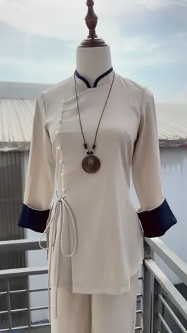 Pháp phục đũi trơn màu be thanh lịch #phapphucthienhuong #xuhuong #thoitrang #dodichua #hocphatmoingay 