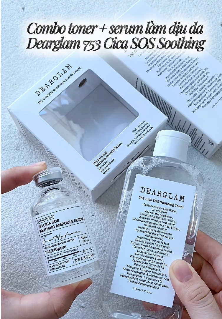 🌟Mới thử combo Dearglam Toner + Serum – công nghệ 7-5-3 chuẩn khoa học giúp da mụn dịu hẳn, đỡ sưng viêm, dầu nhờn đưỡ kiểm soát tốt mà vẫn mềm mịn 😍  🌟Bởi ai cũng đag có tình trạng da dầu, mụn thử xem nha, quá chân ái nè 👍 #dearglam #cica #7_5_3 #dadaumun #reviewlamdep @Dearglam_VietNam 