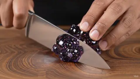 Glass of Dark Purple Elderberry ✨ Ultra 8K ASMR | Satisfying Glass Cutting Sounds #asmr #ai #asmrsound 