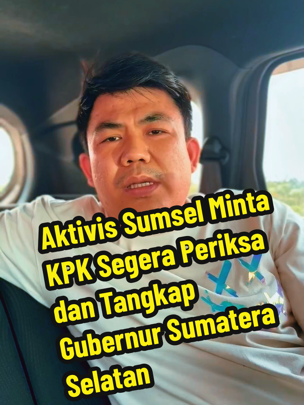OTT Guburnur Riau, Aktivis Sumsel Minta KPK Periksa dan Tangkap Gubernur Sumatera Selatan. #sumsel #kpk #prabowo #viral #fyp 