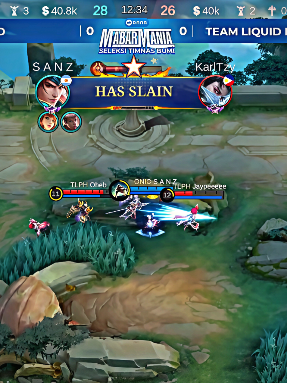 Sanz pake Zilong vs TLPH🥶ngeri amat Pasep sampe kda 18/6/3🥵🔥dijadikan taman bermain Zilong nih TLPH sama Pasep😭🤣🔥GOONIC🔥ONIC vs TLPH seleksi timnas bumi by:DANA #MLBB9TH #MLBB #dana #tlph #onicesports 