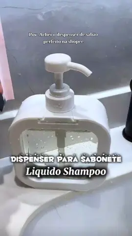 Eu tô apaixonada nesse despenser de sabão. #foryou #fyp #shopee #dispenserdesabão #achadinhos 