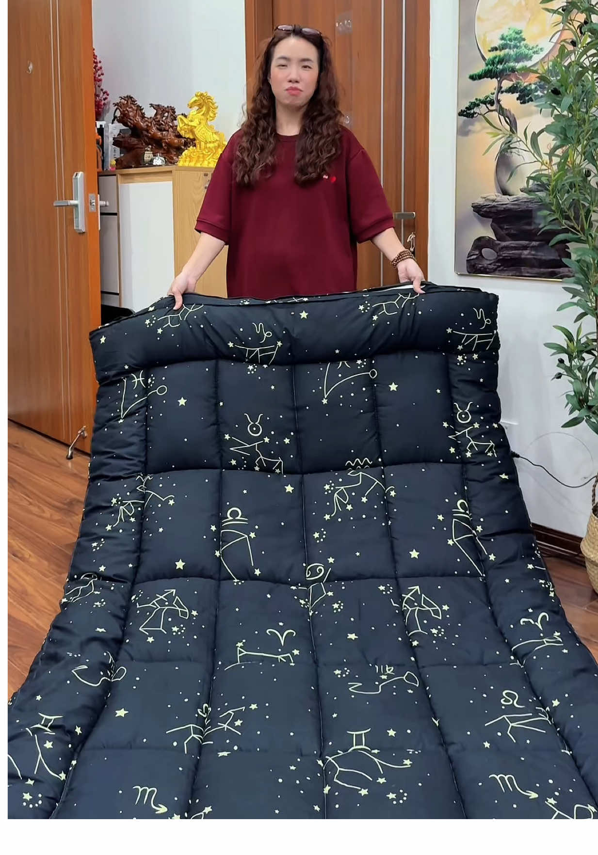 Nệm topper tổng hợp,bông trắng dày dặn #xuhuong #nemtopper #huyenhomhinh365 