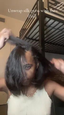 I slept on it for two days 😩 #silkpressnaturalhair #hair #fyp