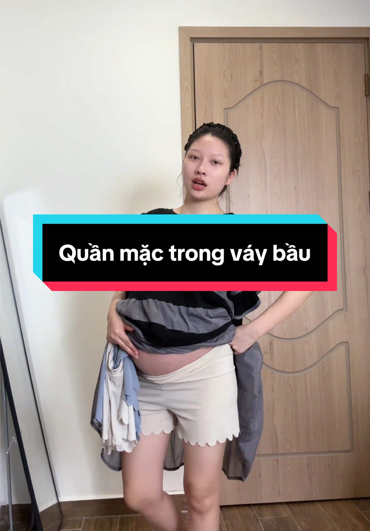 Quần mặc trong váy bầu này mặc siu thích luôn các mom oii #mebedollar #review #xuhuong #mevabe 