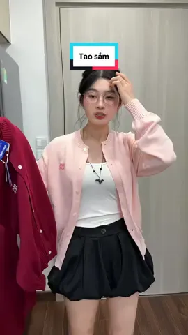 Áo cardigan xinh nhẹ nhàng 😚 khoác ngoài hay mặc riêng đều chuẩn xinh 🩵 #ngocanhchibi #ngocanhoi #aocardigan #aocardigannu #aothudong 