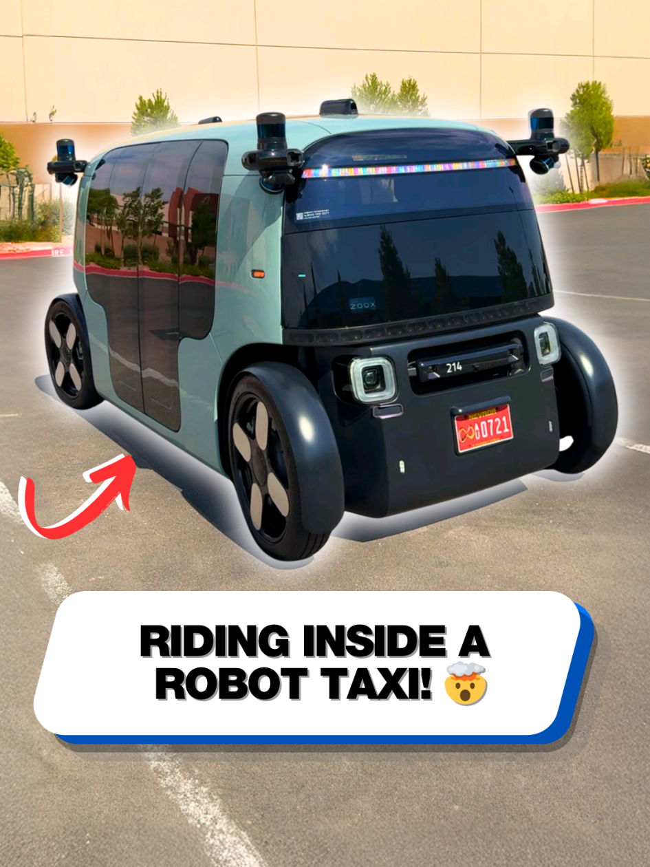 We got to ride inside the world's first robot taxi! 🤯 #robot #taxi #autonomous #futuretech #supercarblondie 
