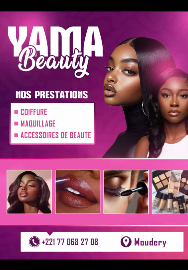 Affiche Yama Beauty.                                                                   Je crée des affiches professionnelles, flyers, logos, bannières et visuels publicitaires pour booster ton image de marque 🚀. #designer #fypシ #graphisme #communicationdigitale 