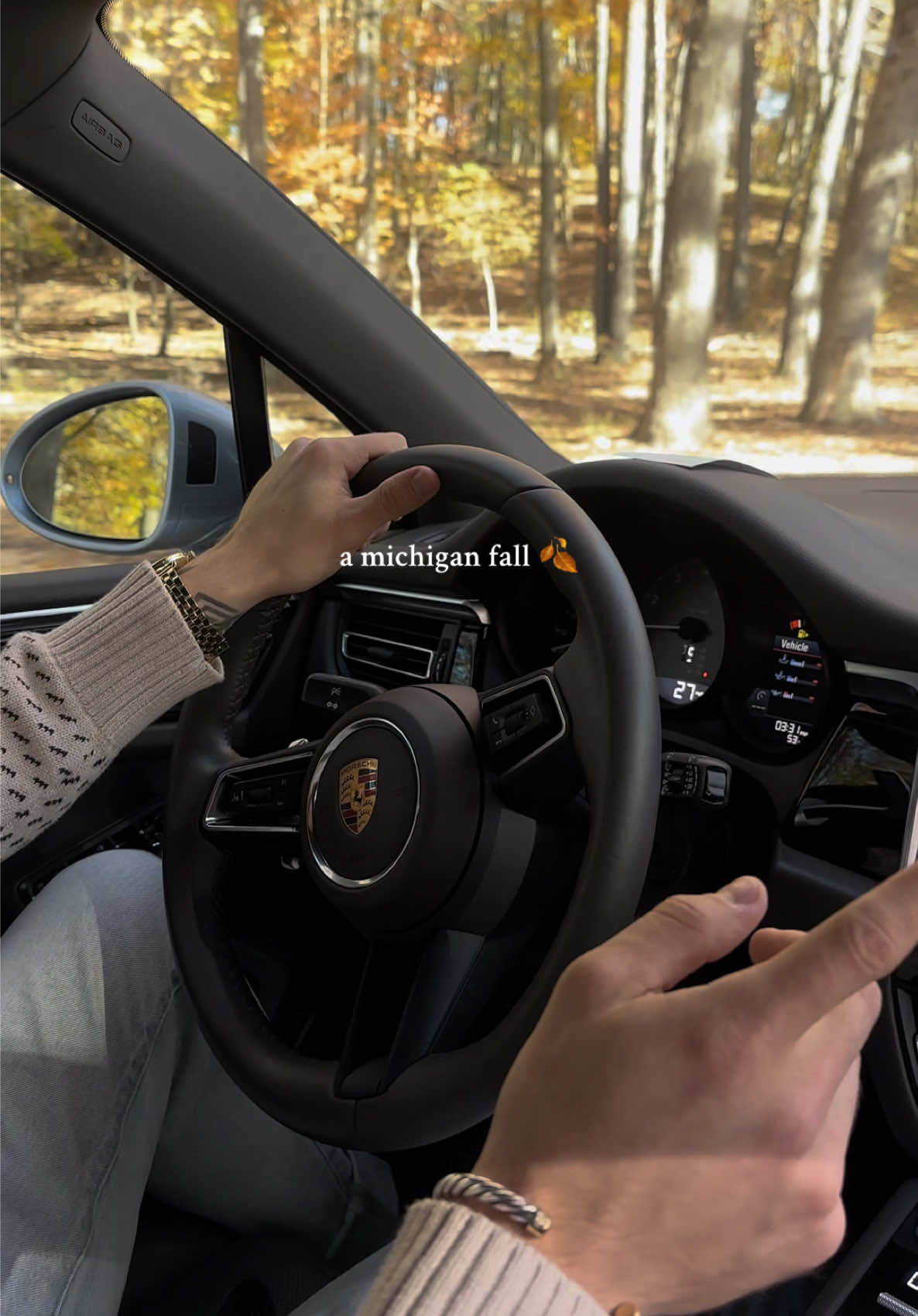 reminiscing on crisper days as we begin to welcome one of my favorite holidays 🎄 #fyp #foryou #Lifestyle #dailyvlog #wellness #couple #naturevlog #porsche #fall #michigan #holidays #dairyboy # 