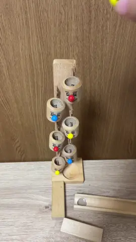 Marble chain reaction on a table #marblerun #asmr #rubegoldbergmachine #dominos #ピタゴラスイッチ 