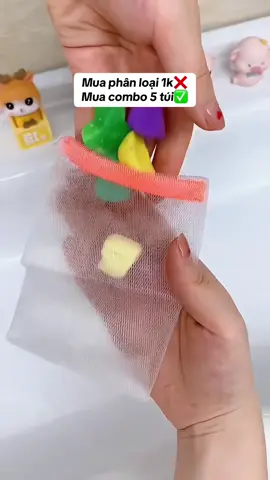 Combo 5 Túi Lưới Tạo Bọt 2 Lớp Đựng Bánh Xà Phòng #tuilvoidungxaphong #tuilvoidungxabong #tuiluoidungxaphongtaobot