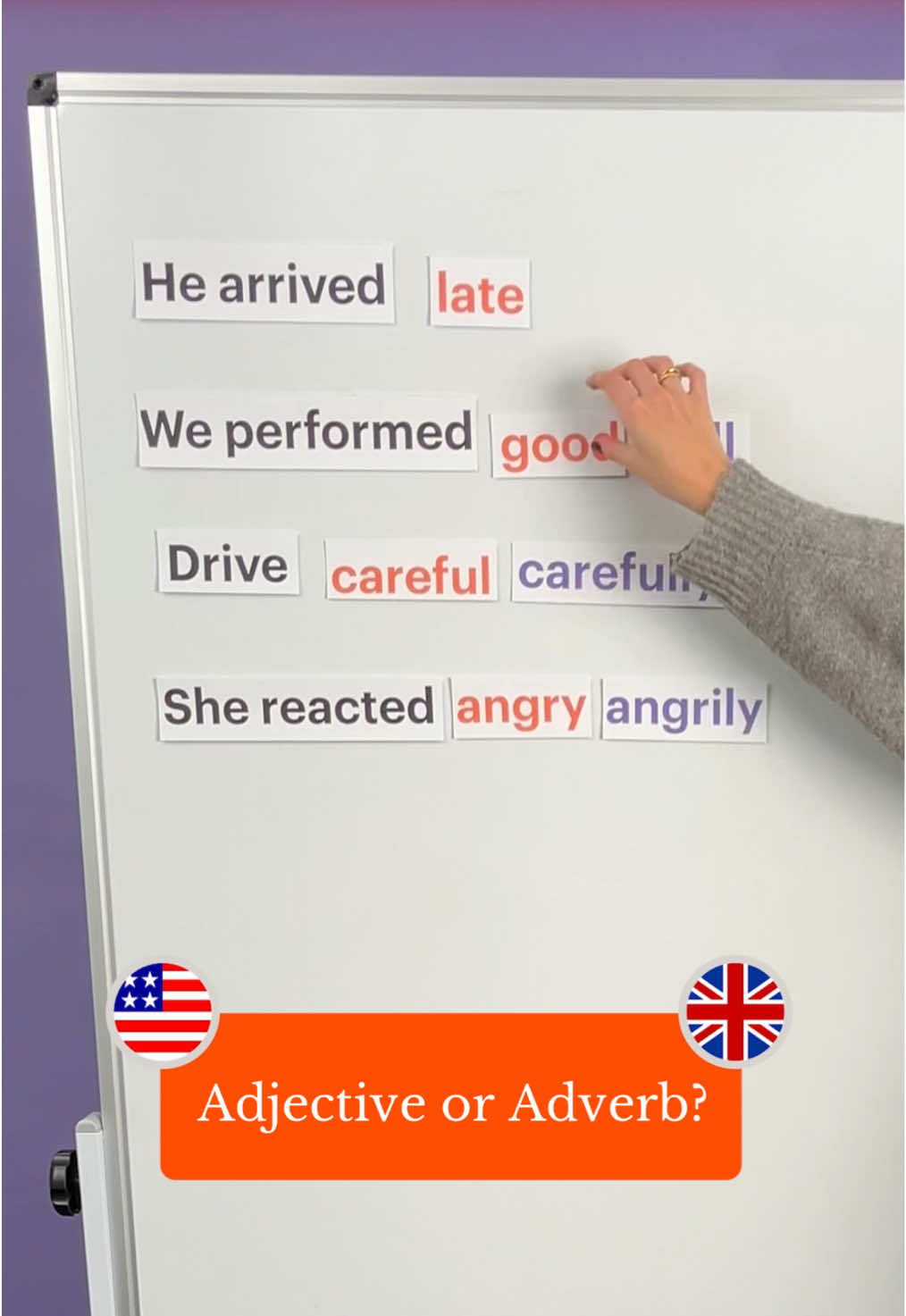 Should you use an adjective or an adverb? Test your English skills with this quiz! 📝 #EnglishAdjectives #EnglishAdverbs #AdjectiveVsAdverb #EnglishQuiz #LearnEnglish 